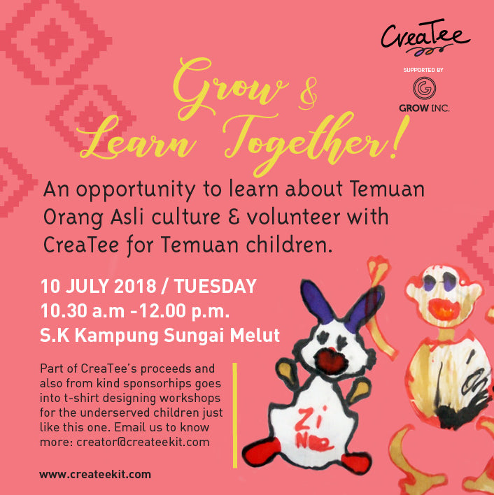 CreaTee with Orang Asli Children of Sungai Melut