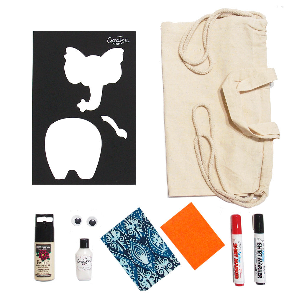 Egon the Elephant Canvas Bag